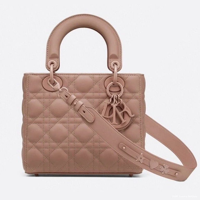 Cheap Calfskin Ultramatte Lady Bag My Cannage ABCDior Apricot Dior 0725 Luxury